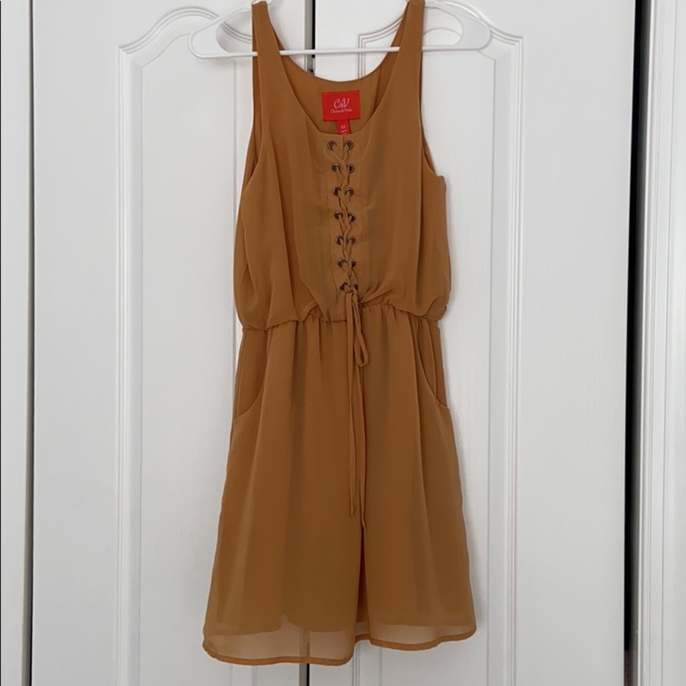 dress with laces in the front